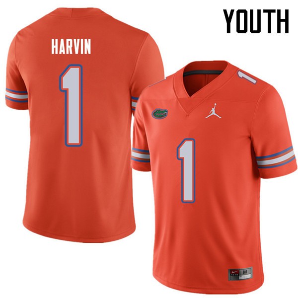 Jordan Brand Youth #1 Percy Harvin Florida Gators College Football Jerseys Orange